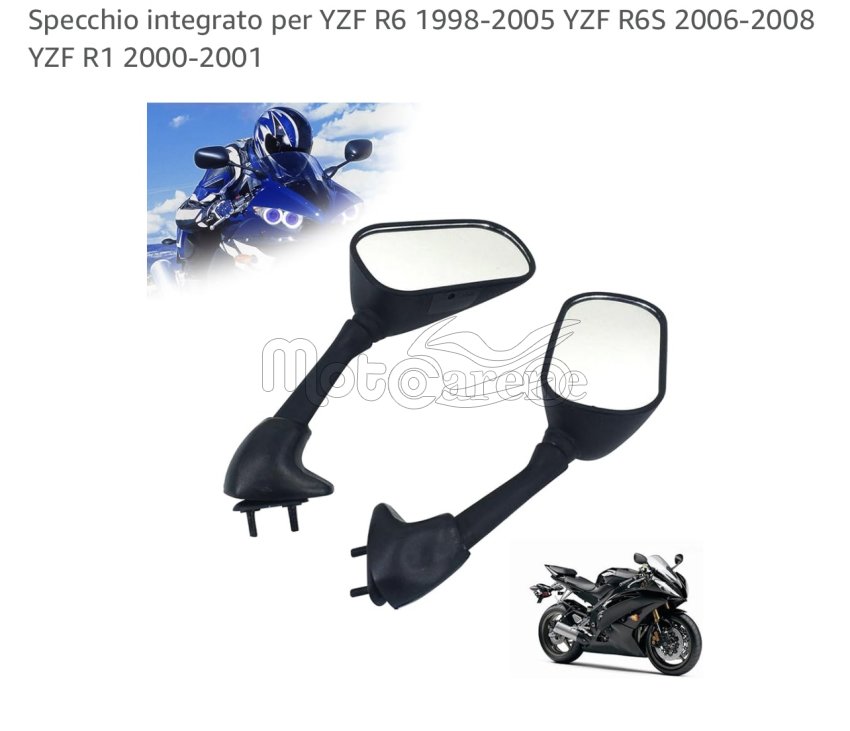 Specchietti coppia per Yamaha R6r  anno 2008 -2016