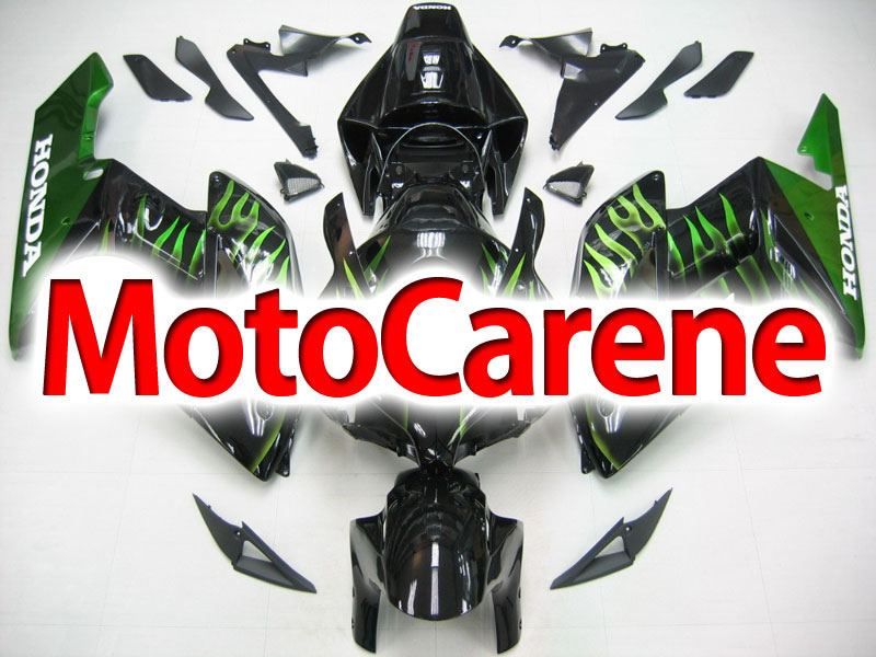 HONDA CBR 1000RR Year 04 05 Carena ABS Kit Bodywork Fairing Art 36 Nera Fiamme Verde